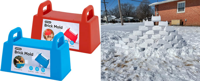 Snow Brick Maker Toy: Perfect for constructing real-sized snow forts, castles and more, ensuring hours of outdoor excitement.