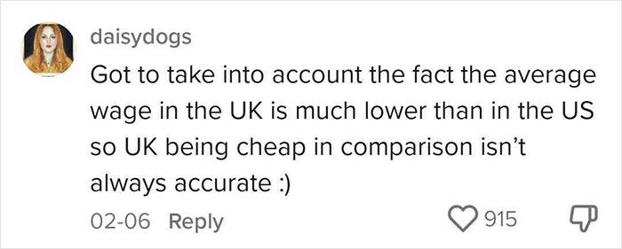 Woman Breaks Down Price Difference Of Food Between UK And US, Goes Viral