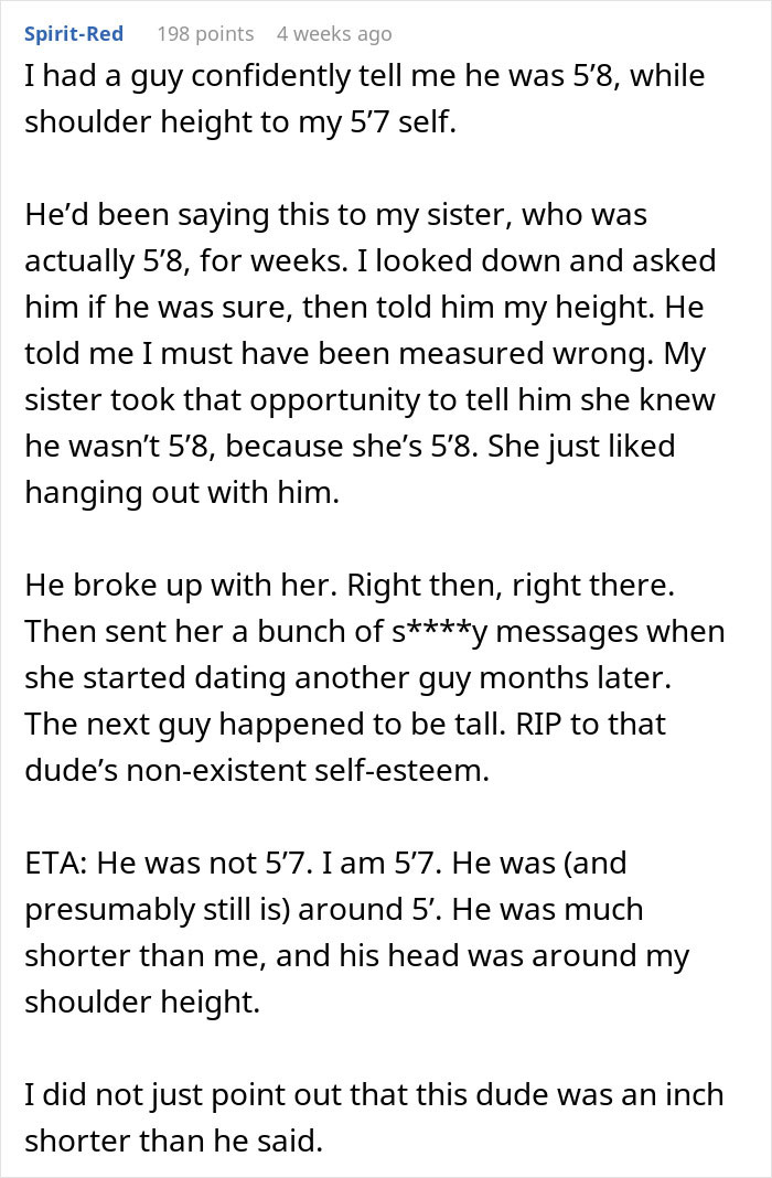 Woman Towers Over Dates After They Lie About Their Height, Throw Fits As She Refuses Second Date