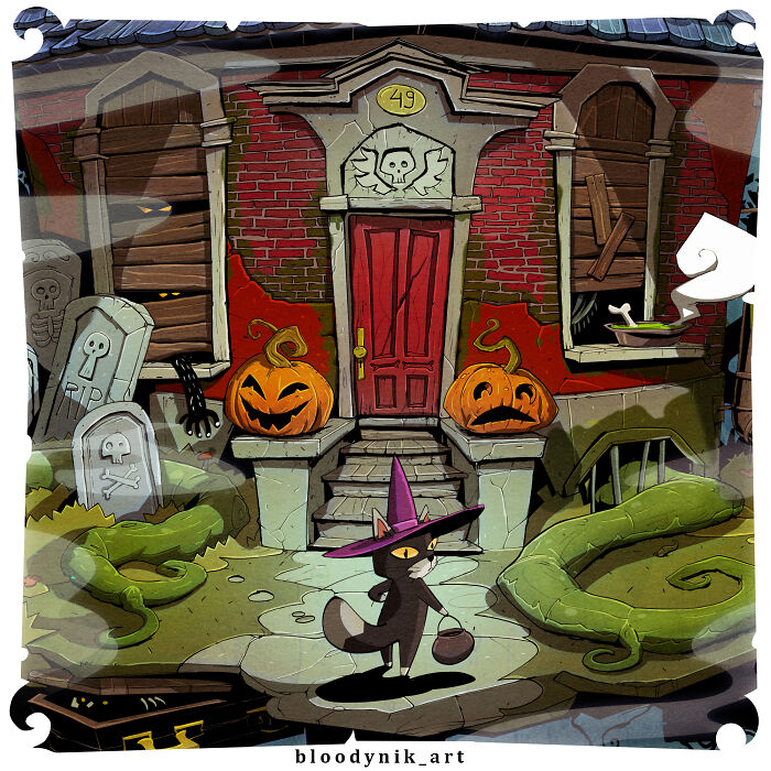 Almost Every Day Of October I Worked On One Big Illustration, Here's The Result (11 Pics) Almost Every Day Of October I Worked On One Big Illustration, Here's The Result (11 Pics)