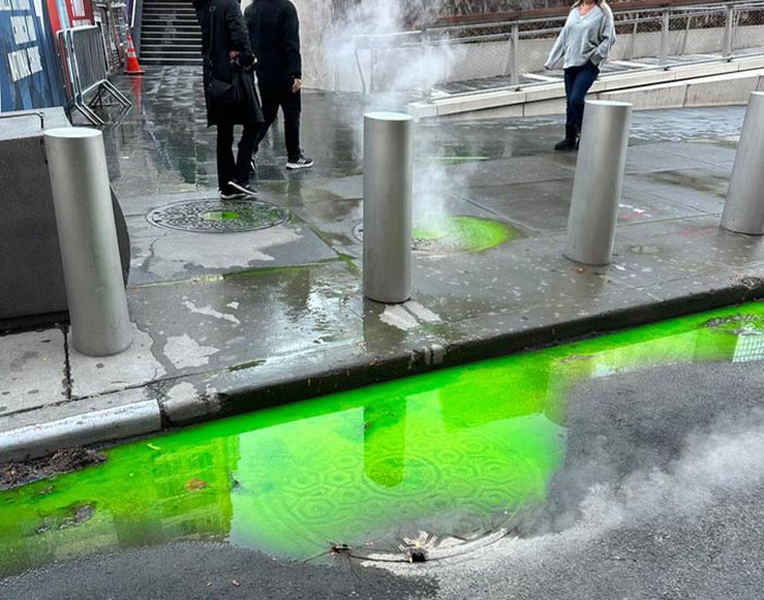 People Come Up With Hilarious Theories After Mysterious Green Slime Oozes From NY Streets