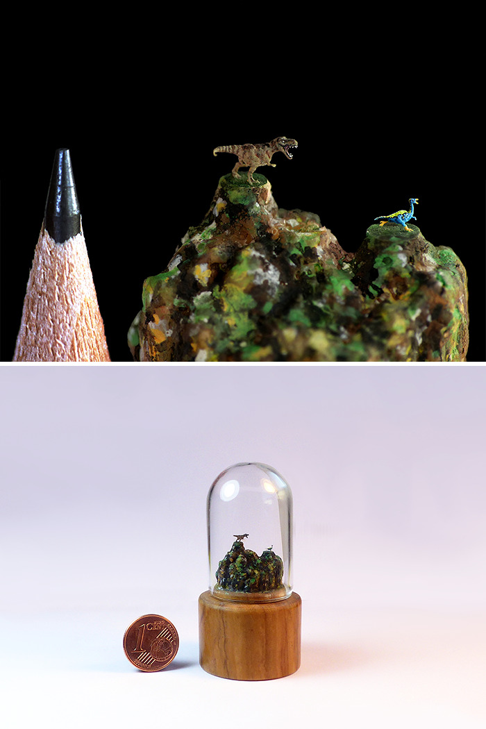 Tyrannosaurus Chasing An Ostrich