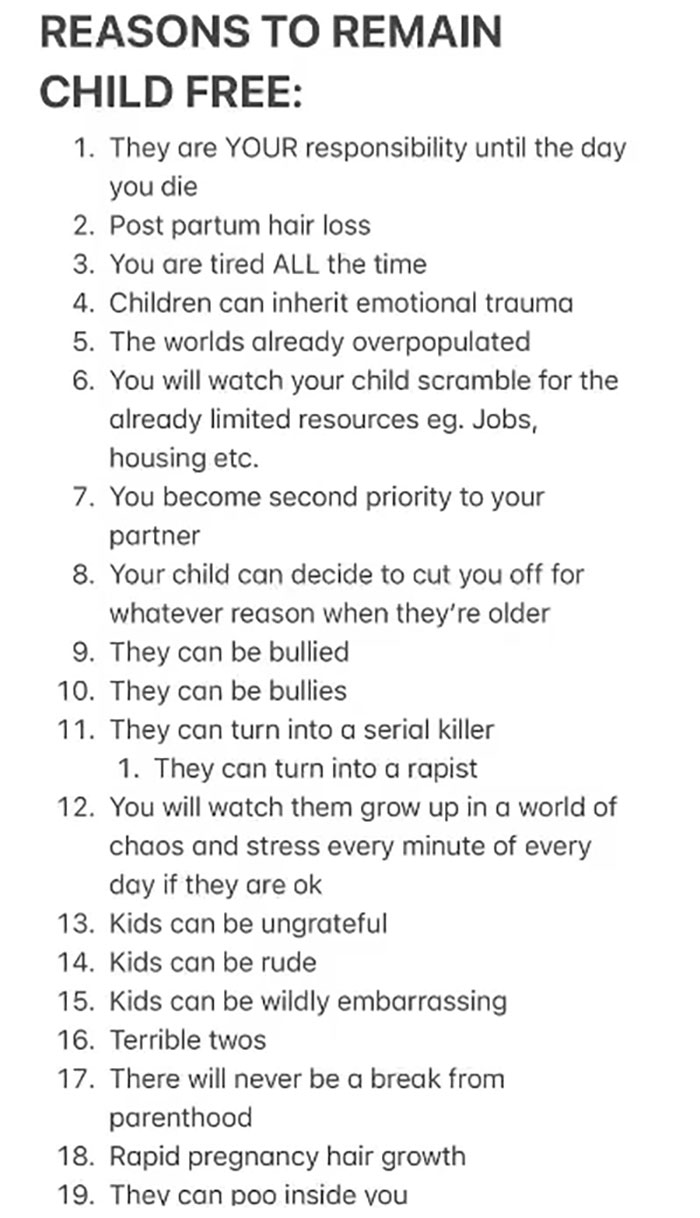 People Lose It At Australian Model&rsquo;s &ldquo;118 Reasons&rdquo; Why She Doesn&rsquo;t Want Kids