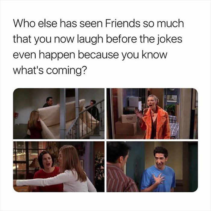 "Funny Friends meme featuring characters in iconic scenes that bring laughter."