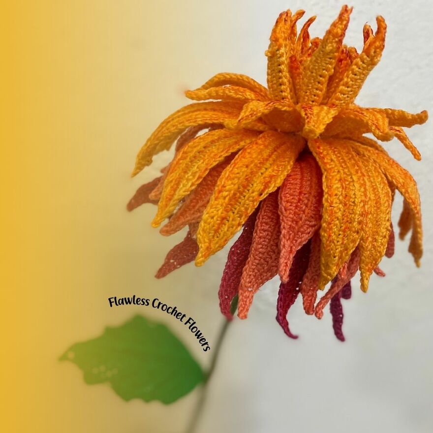 I Designed This Crochet Pumpkin Dahlia For My Thanksgiving Table