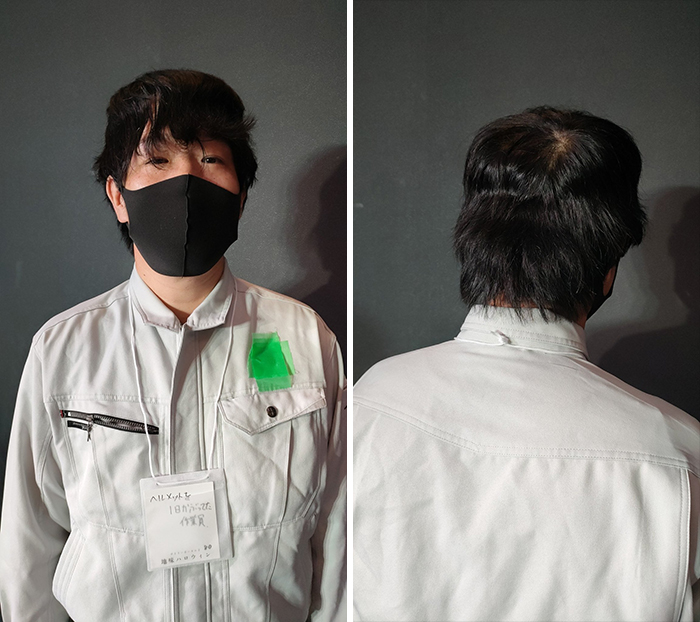 Factory Worker Who Wore A Helmet All Day