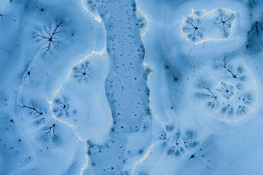 A picture of frozen lake