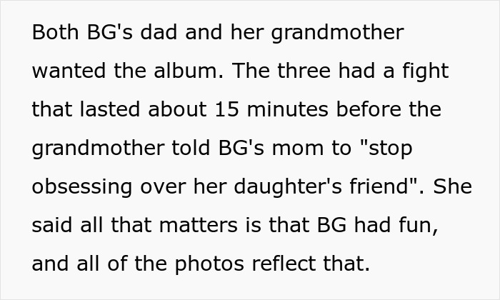 Text about woman refusing to change her daughter&rsquo;s dress causing conflict with an entitled mom at a birthday party.