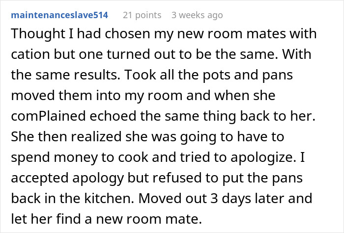 Woman Teaches Entitled Roommate How “Don’t Touch My Things And I Won’t Touch Yours” Really Works Woman Teaches Entitled Roommate How “Don’t Touch My Things And I Won’t Touch Yours” Really Works