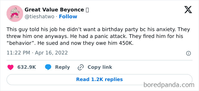 Telling Them Not To Throw A Party, Throwing A Party, Then Getting Fired For Your Reaction