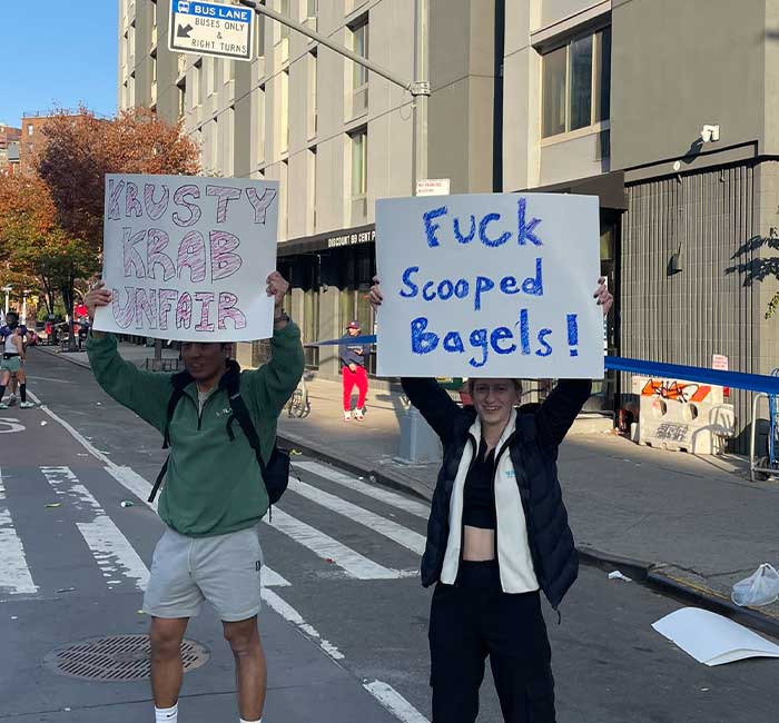 Others Seemingly Came Straight From Bikini Bottom In Support Of The Runners