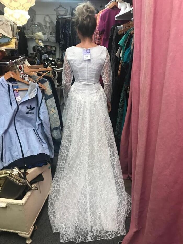 Bride Goes Viral For Choosing A $43 Charity Shop Dress As Her Wedding Gown