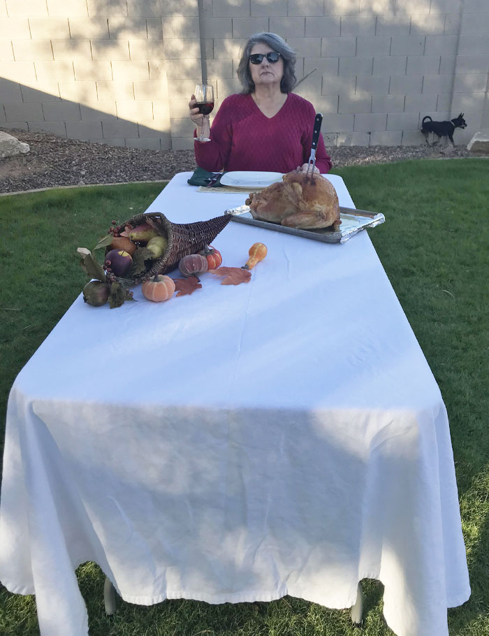 Thanksgiving - I Was Worried About My Mom Being Alone This Year, She Definitely Hasn’t Lost Her Sense Of Humor