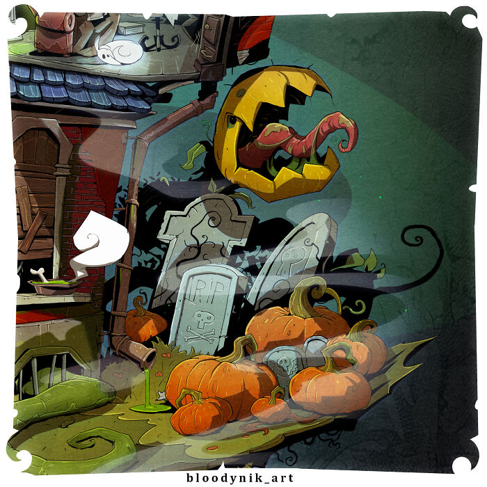 Almost Every Day Of October I Worked On One Big Illustration, Here's The Result (11 Pics) Almost Every Day Of October I Worked On One Big Illustration, Here's The Result (11 Pics)