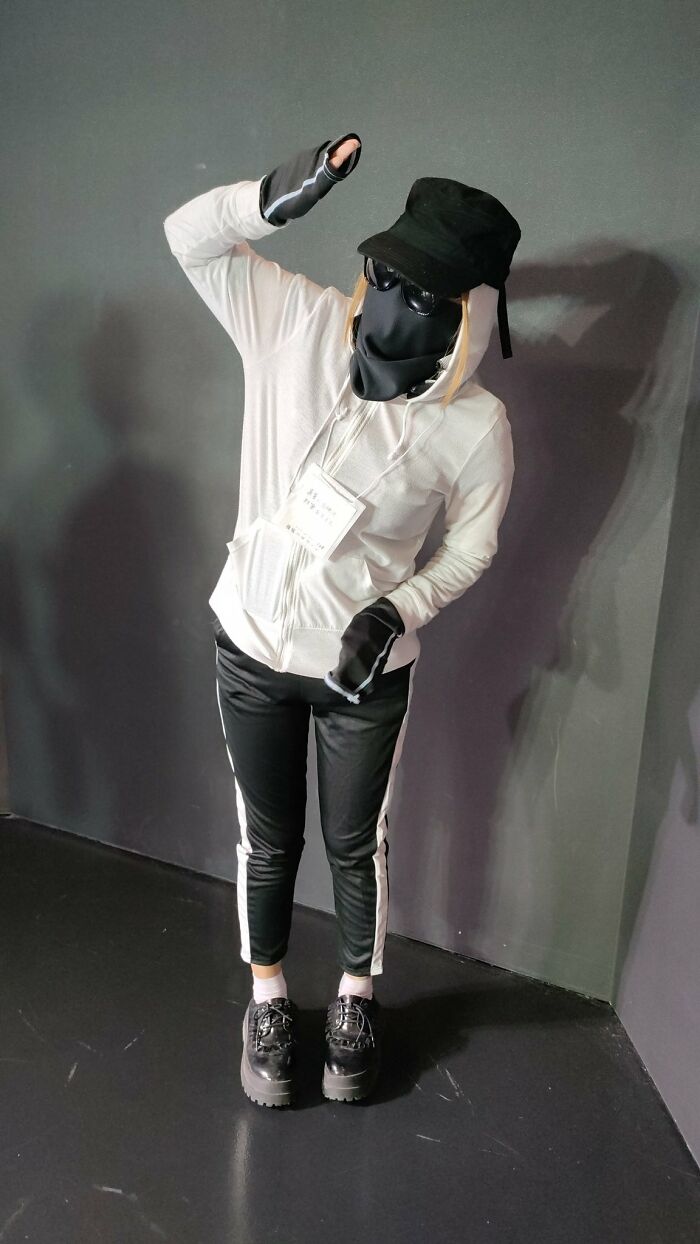 A Person Who Is Trying To Avoid Sunburn In The Summer 