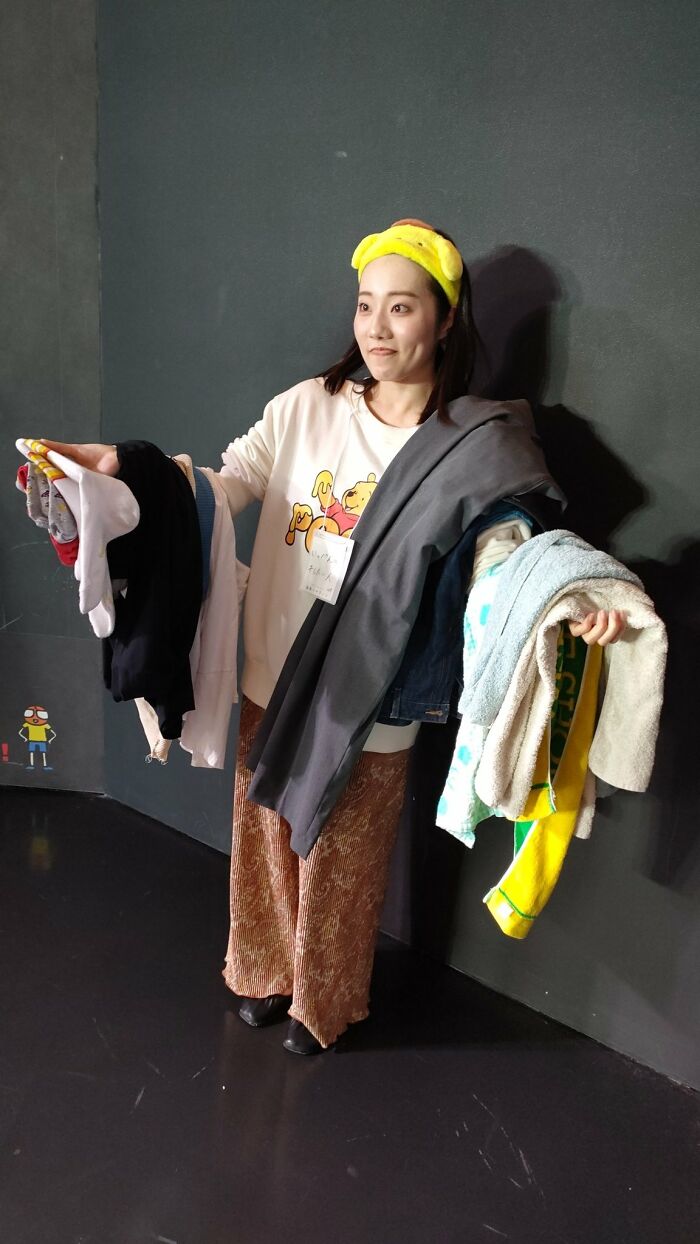 A Person Who Tries To Hang Everything At Once To Dry