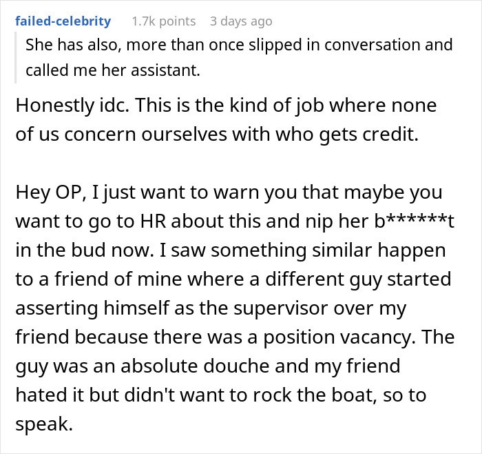 Power-Tripping Karen Acts Like A Coworker Is Her Assistant, Comes To Regret It