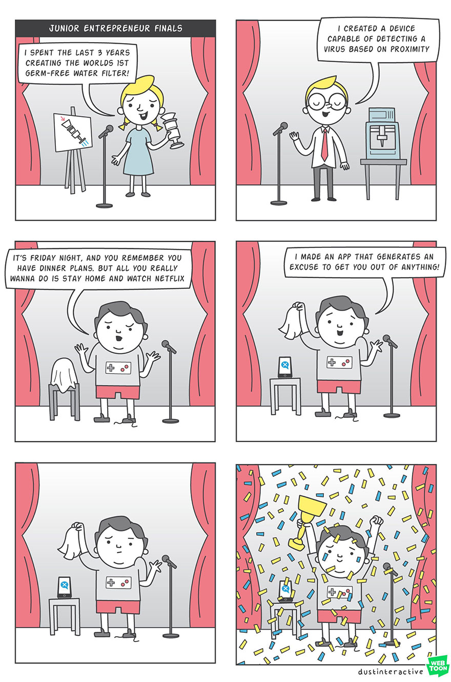 This Artist Illustrates About Funny Situations Through His Absurd Comics