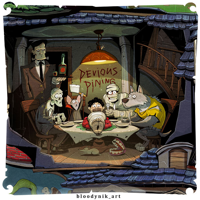 Almost Every Day Of October I Worked On One Big Illustration, Here's The Result (11 Pics) Almost Every Day Of October I Worked On One Big Illustration, Here's The Result (11 Pics)