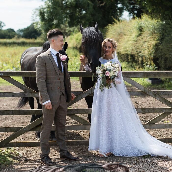 Bride Goes Viral For Choosing A $43 Charity Shop Dress As Her Wedding Gown