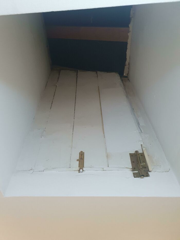 In A Niche In The Ceiling Of My Flat Is This Sealed, Double-Bolted Door. The Letting Agent 'Doesn't Know' What's Up There