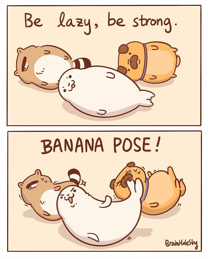 New Simple Single-Panel And Adorable Comics By “Brain Hole Sky” Will Brighten Your Day