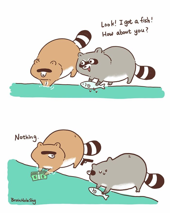 New Simple Single-Panel And Adorable Comics By “Brain Hole Sky” Will Brighten Your Day