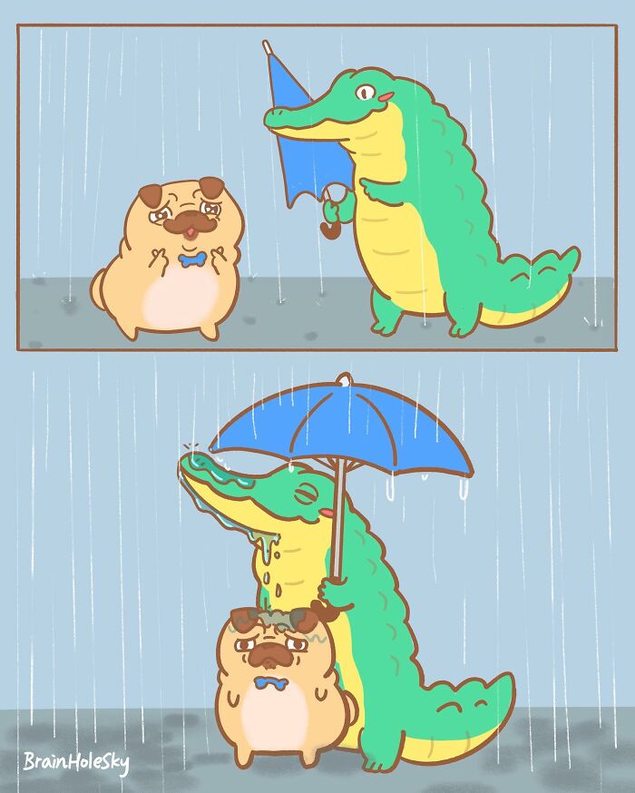 New Simple Single-Panel And Adorable Comics By “Brain Hole Sky” Will Brighten Your Day