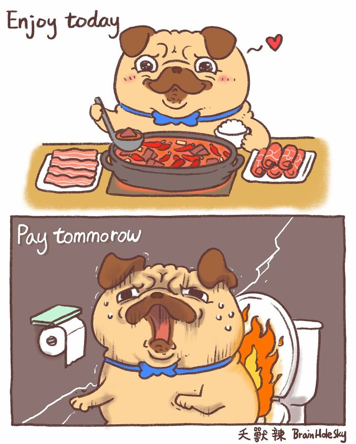 New Simple Single-Panel And Adorable Comics By “Brain Hole Sky” Will Brighten Your Day