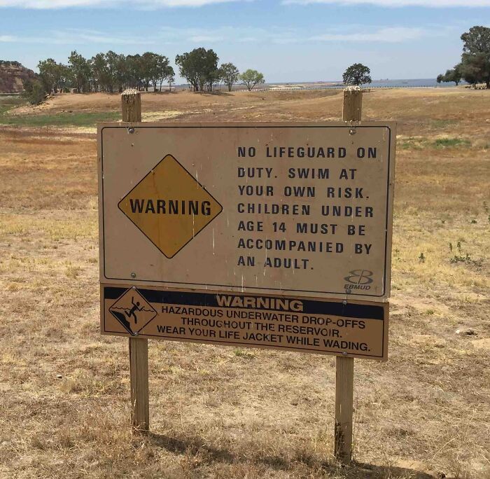 I Go Camping Here Every Year. There Used To Be A Lake Behind This Sign But The California Drought Took Its Toll