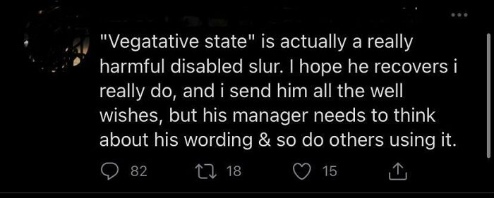 On A Post About Dmx Being In A Vegetative State Now