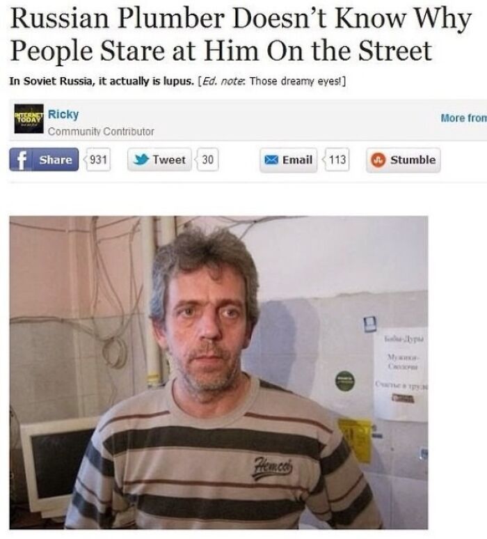 Plumber Can't Leave House! (I Know, I'm Ashamed Of That Title Also..)