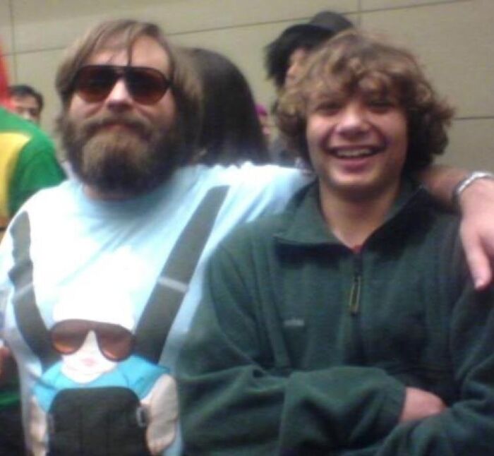 It Makes Sense Zach Galifinakis Would Wear A Shirt From His Own Movie, Right?