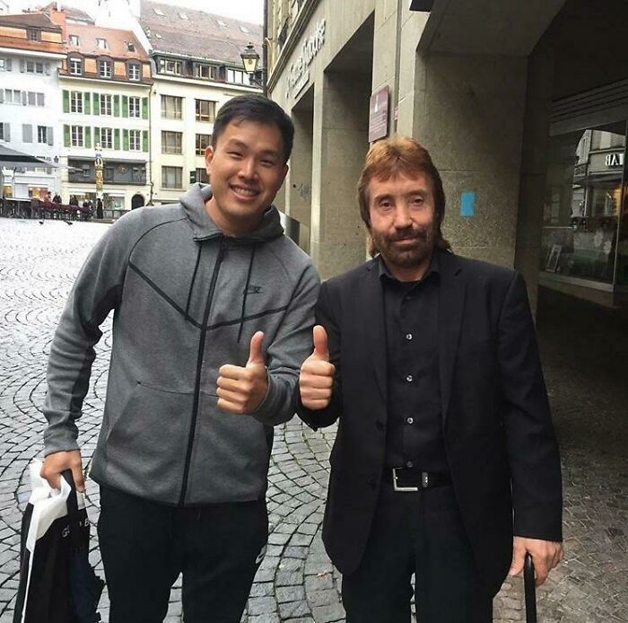 My Friend Met Chuck Norris In Switzerland!