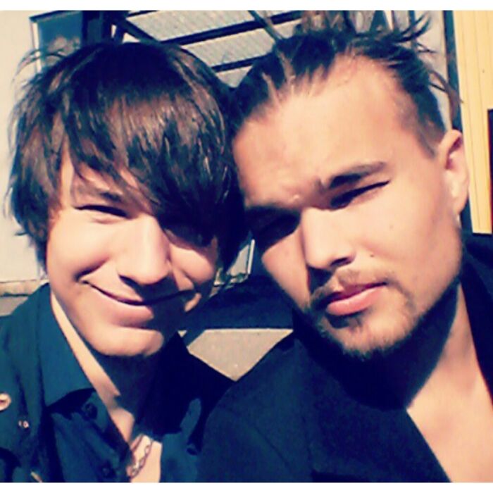 My Buddy On The Left Met Leonardo Dicaprio Today