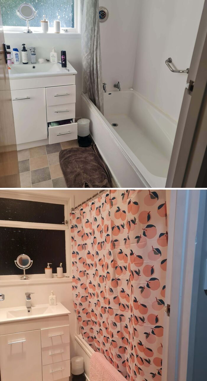 Mi ex se marchó de casa ayer, así que mi cuarto de baño ha sido mejorado
