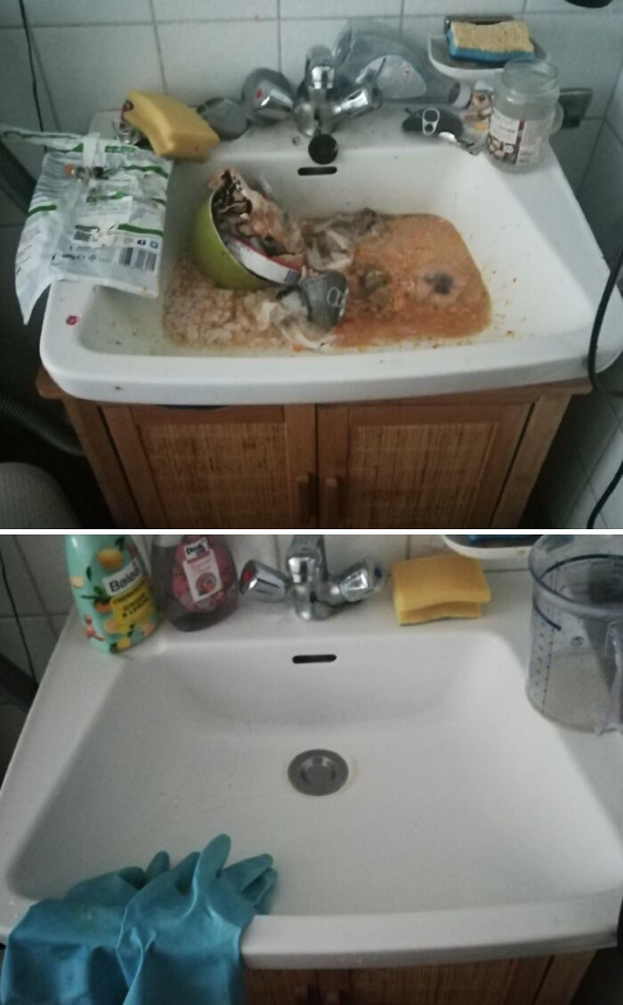 Con la depresión, es la primera vez que limpio algo en meses y estoy orgulloso