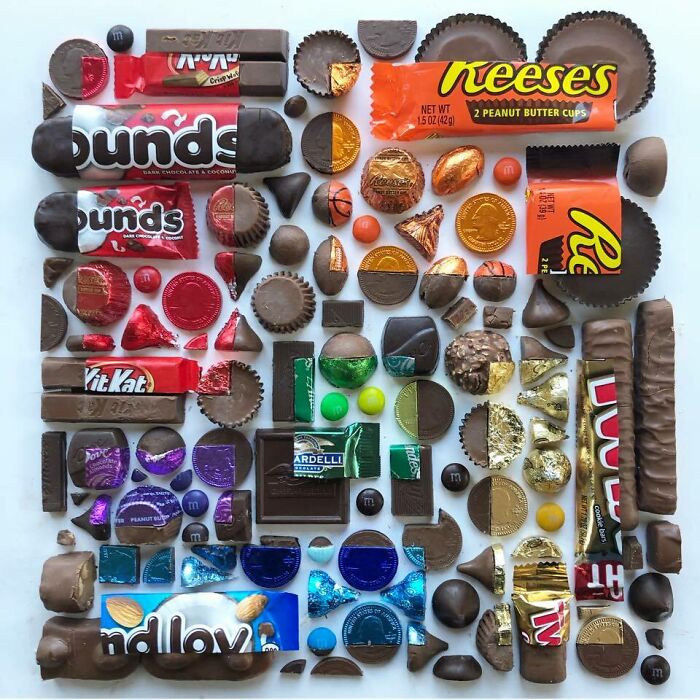 Geometrically Cut Chocolate