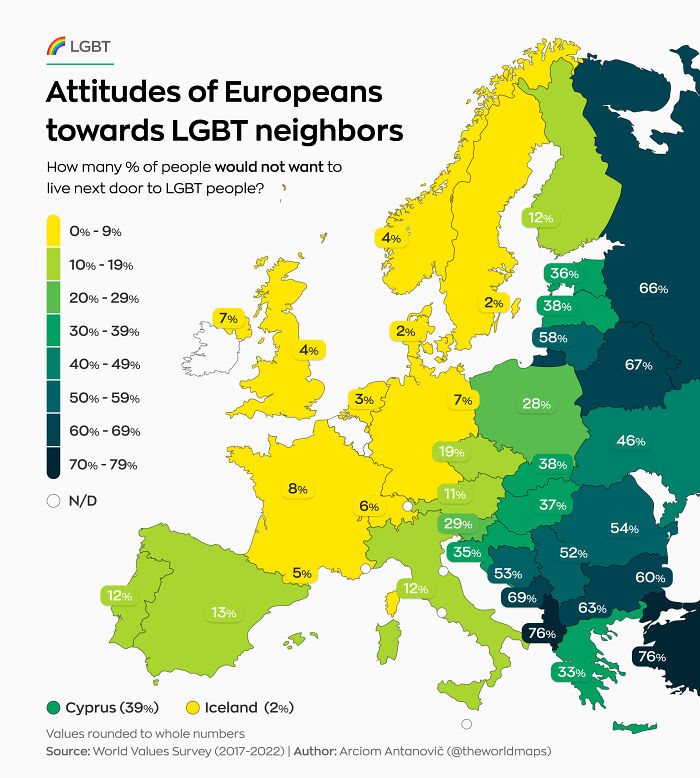 How Many % Of People Would Not Want To Live Next Door To Lgbt People?