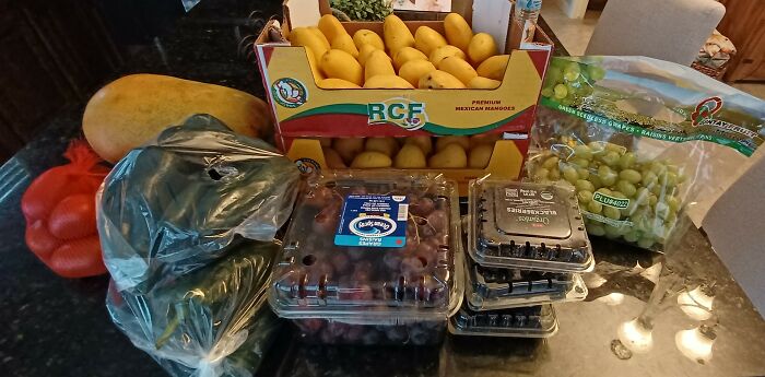 Was Paying $1 Per Mango. Went To The Flea Market Instead And Got All Of This For $17