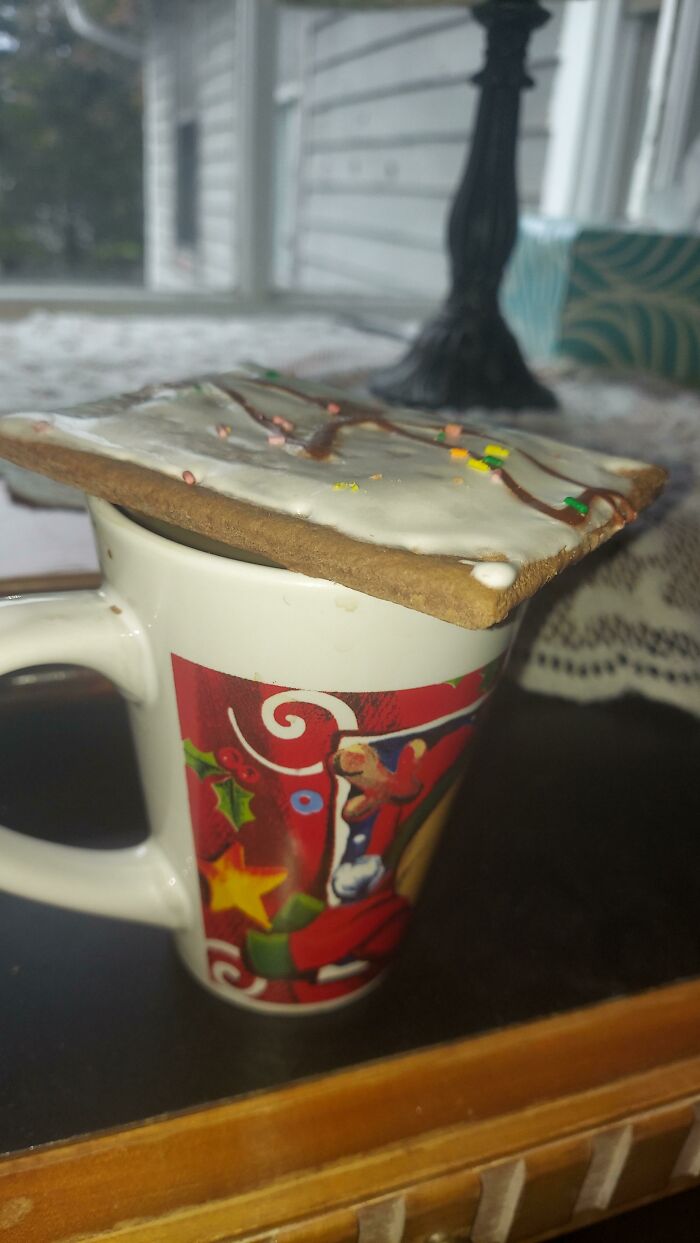 An Underrated Way Of Heating Up A Poptart. Treat It Like A Wafel And Lay It On Your Coffee Top And Enjoy ~