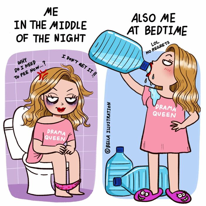 A Comic About Drinking Water Before Bedtime