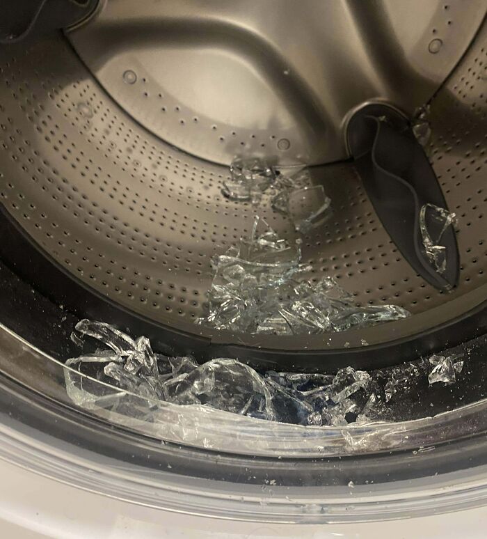 My Clothes Were Ripped To Shreds Because The Laundry Machine Shattered