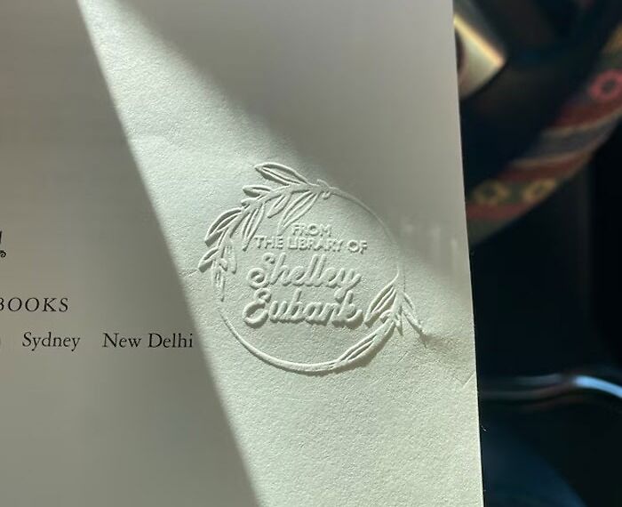 Custom Personalized From The Library Of Book Belongs To Ex Libris: A chic gift for bibliophiles seeking to enhance their book collections with a trendy, noteworthy statement piece.