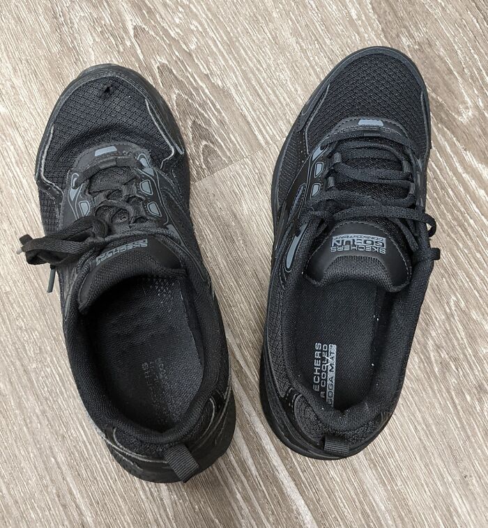 During This Week Of Thanksgiving, A Coworker Surprised Me With A New Pair Of Shoes. One Year Difference Between The Old And New