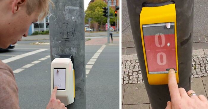 In Germany You Can Play Pong With The Person On The Other Side Of Traffic Lights