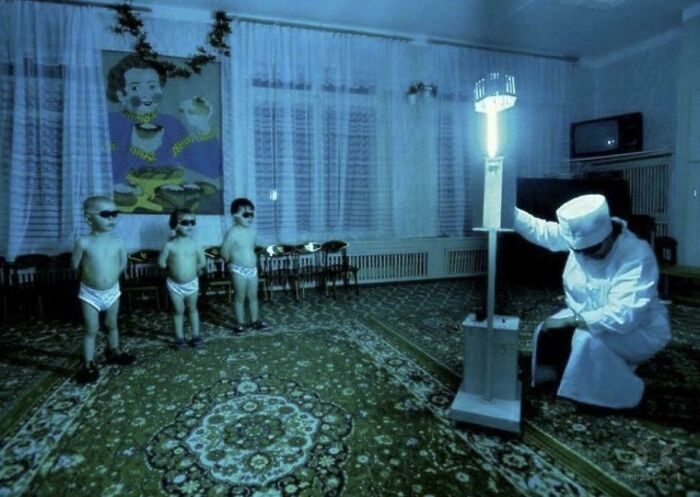 Children Living In Siberia Getting UV Light Exposure During The Long Dark Winter Months