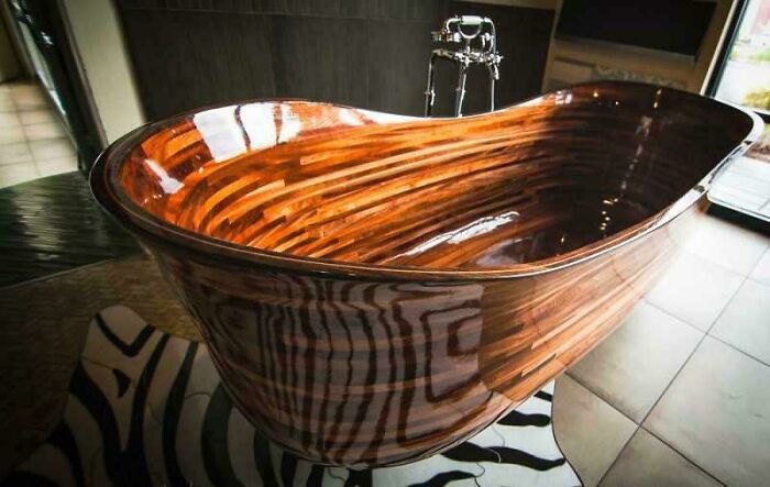 Former Boat Builder Sculpts Breathtaking Wooden Bathtubs