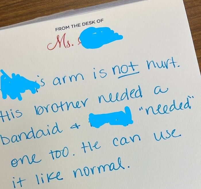 My Wife Had To Write A Not-Sick Note For School