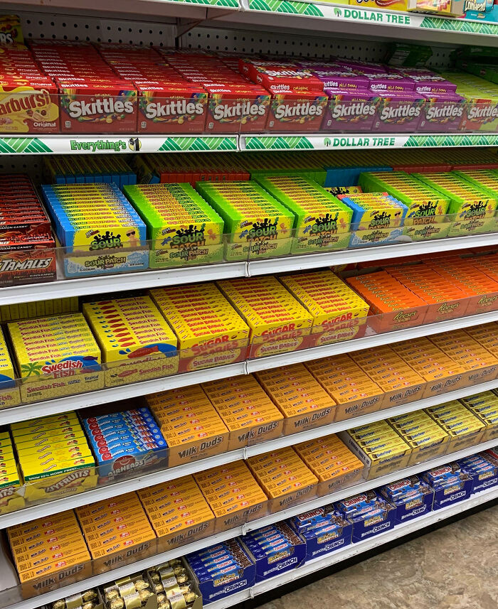 This Candy Aisle At Dollar Tree
